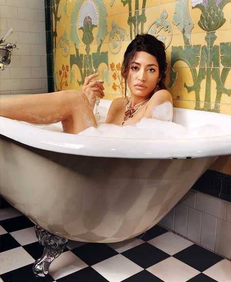 Wafah Dufour, the daughter of Osama bin Laden's half brother, poses in an undated publicity photo released on December 22, 2005, taken during a photo session for the January 2006 issue of GQ Magazine.
